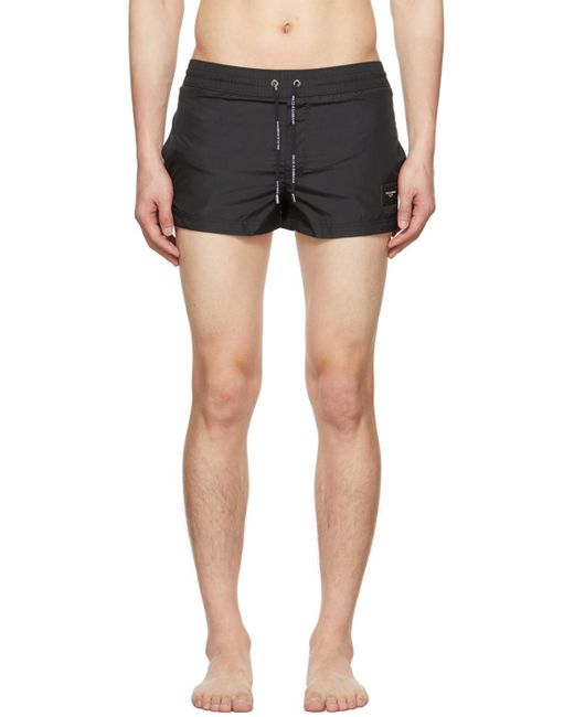 Dolce & Gabbana Blue Logo Patch Swimming Shorts for men