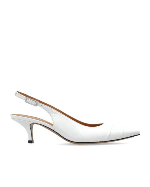 Maison Margiela White Kinkies Slingback Pumps