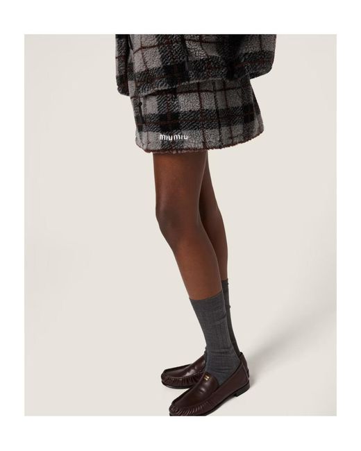 Miu Miu Black Drawstring Mini Skirt