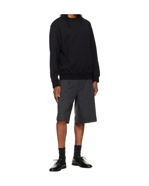 Wooyoungmi Black Logo-Print Long-Sleeve Sweatshirt for men