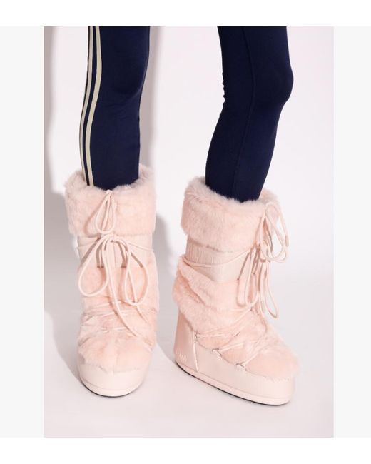 Moon Boot Pink Round-Toe Boots