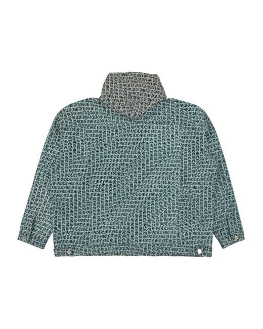 Vetements Blue Monogram-Print Jacket