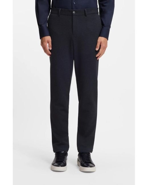 Boss Blue Buttoned Trousers for men