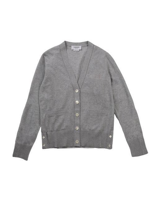 Thom Browne Gray Cable-Knit Cardigan