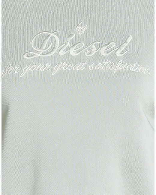 DIESEL Blue Solid Color Fleece Sweatshirt