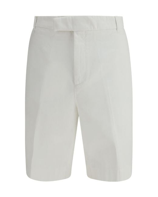 Thom Browne Gray Buttoned Chino Shorts for men