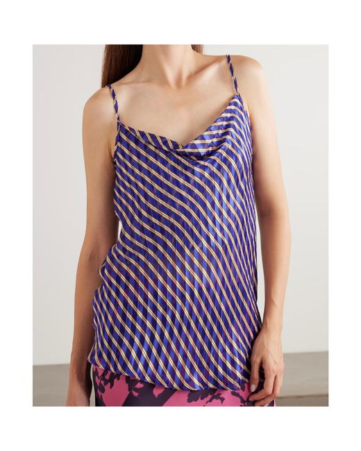 Dries Van Noten Purple Devoure Diagonal Stripe Chai Shirt