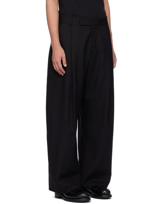 Studio Nicholson Black Pleated Trousers for men