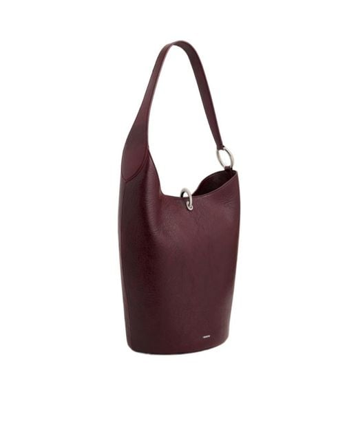 Rabanne Purple Ring Leather Tote Bag