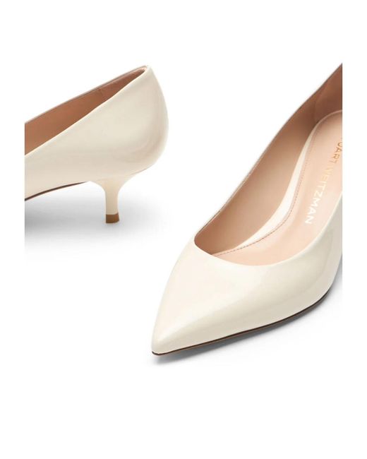 Stuart Weitzman White Stuart Power Pump 50