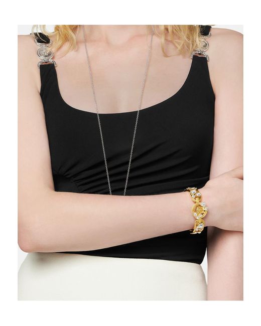 Versace Metallic Medusa '95 Embellished Cuff Bracelet