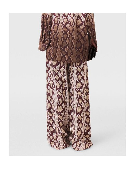 Stella McCartney White Printed Oversized Drawtstring Trousers
