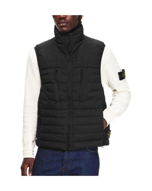 Stone Island Black Lightweight Warm Vest for men