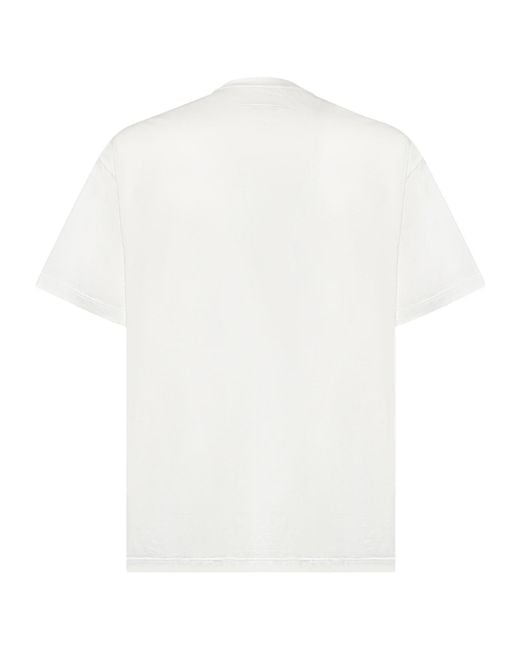 MM6 by Maison Margiela White Short-Sleeved T-Shirt for men