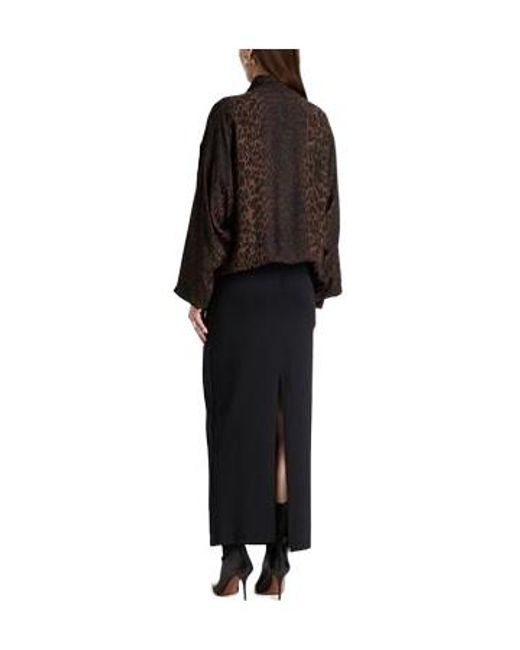 Balenciaga Black Leopard Print Harrington Jacket