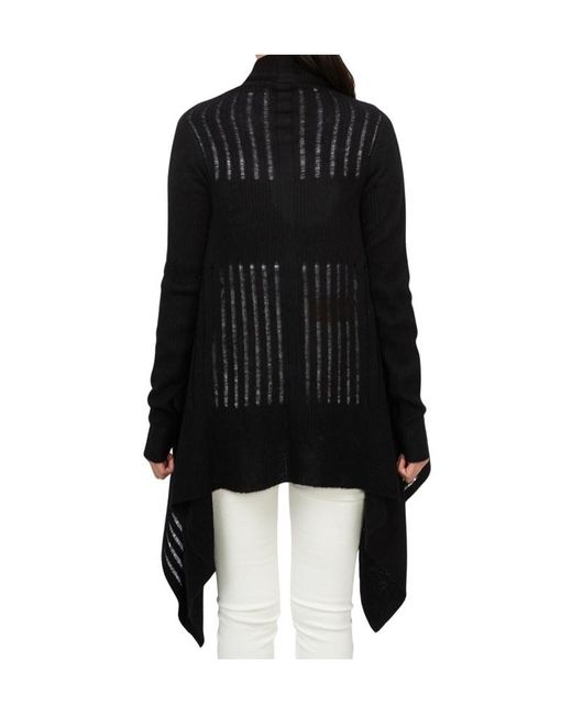AllSaints Black Harley Waterfall Open Front Cardigan