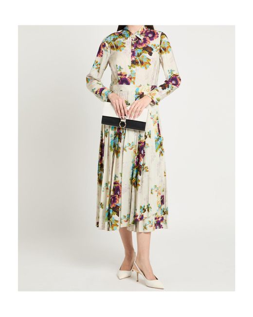Tory Burch Metallic Floral Pattern Dress