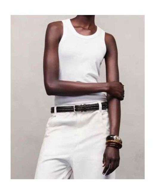 Entire studios White Ribbed Tank Top for men