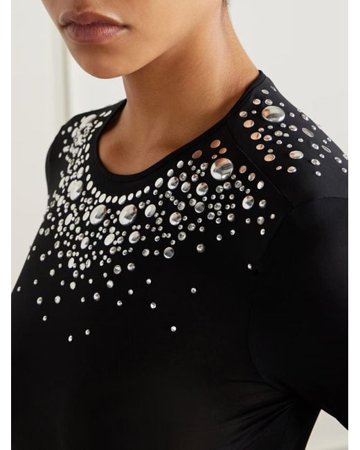 Rabanne Black Hotfix-Embellishment Maxi Dress
