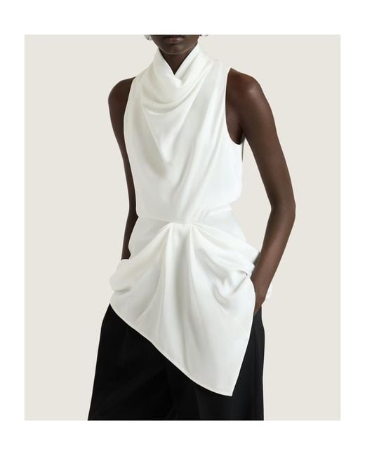 Givenchy White Draped Top