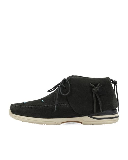 Visvim Black Lhamo Folk Lace-Up Ankle Boots for men
