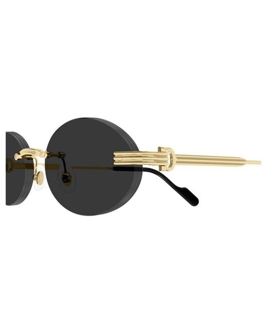 Cartier Multicolor Rimless Round Sunglasses for men