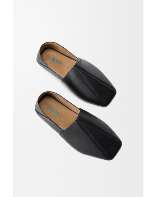 Loewe Black Square-Toe Casual Shoes for men
