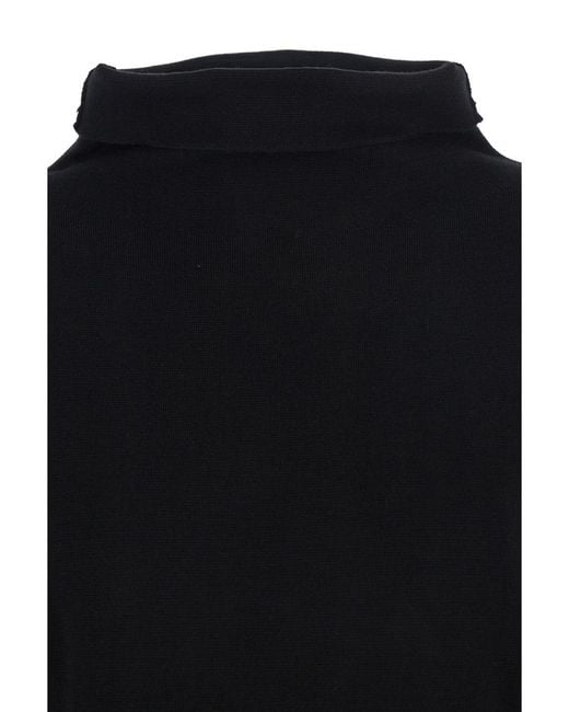P.A.R.O.S.H. Blue High-Neck Long-Sleeve Dress