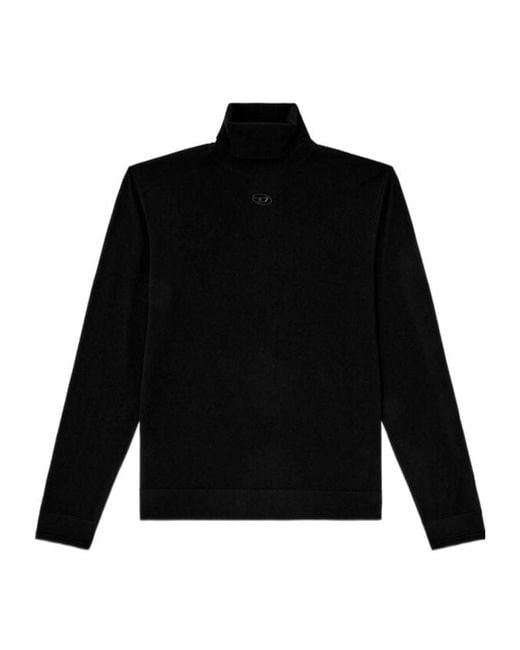 DIESEL Black Turtleneck Knit Jumper for men