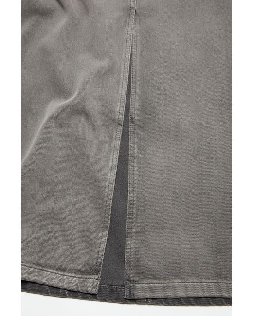 Acne Gray Denim Midi Skirt