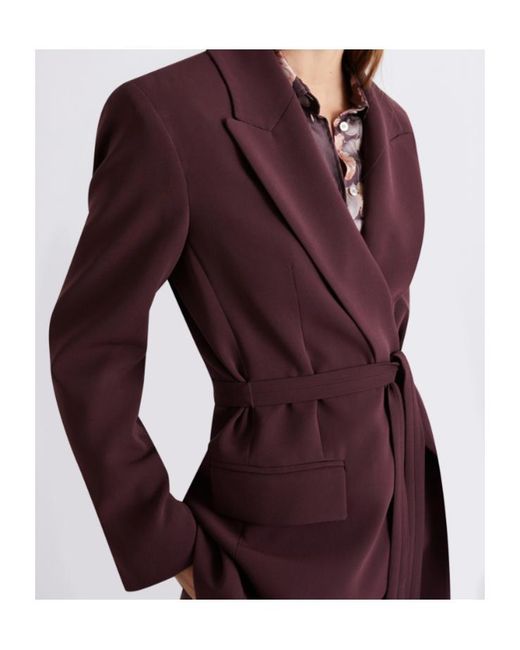Marella Red Belted Cady Jacket