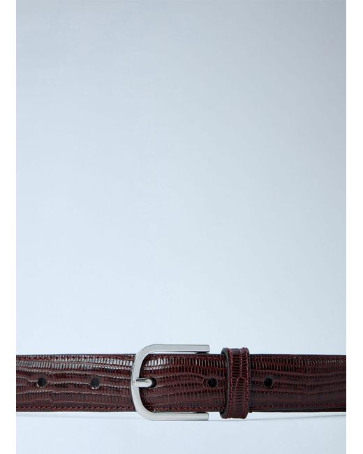Totême White Totême Logo Debossed Buckled Belt
