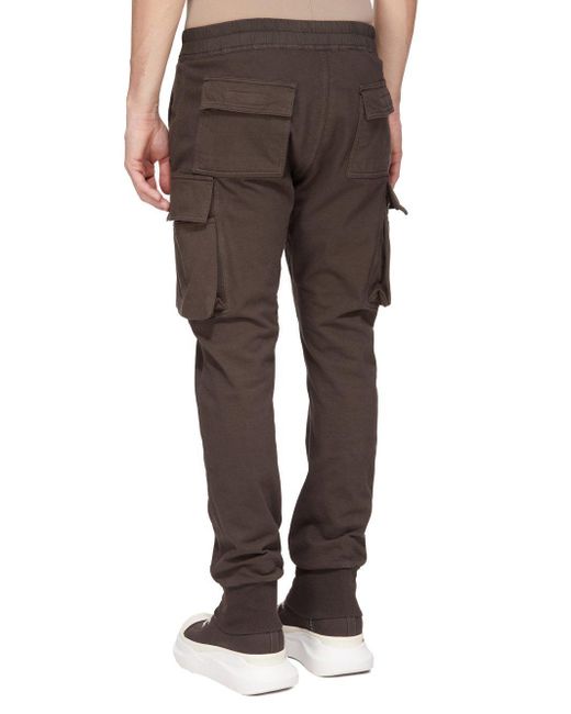 Rick Owens Brown Mastodon-Cut Drawstring Cargo Pants for men