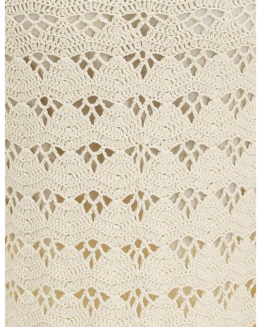 Zimmermann White Rhiannon Crochet Skirt