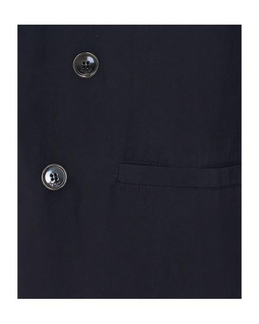 Saint Laurent Black Double-Breasted Long-Sleeved Jacket
