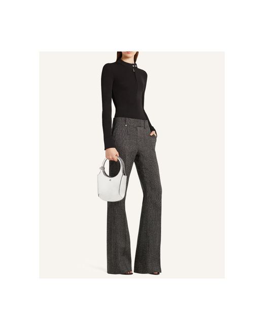 Courreges White Courrèges Logo Detailed Metallic Shoulder Bag