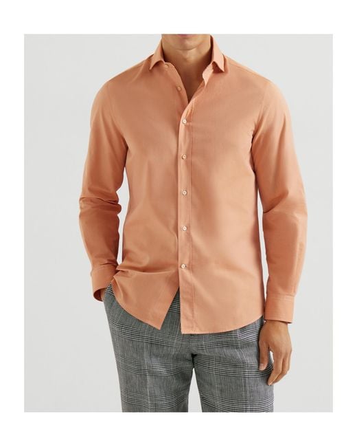 Brunello Cucinelli Pink Button-Up Shirt for men
