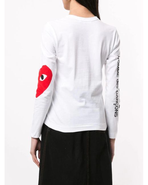 COMME DES GARÇONS PLAY White Top With Print