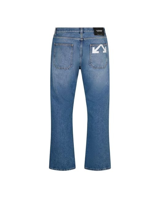 Off-White c/o Virgil Abloh Blue Half Arrow Straight Leg Jeans for men