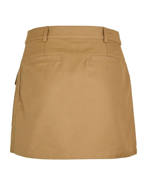 Casablanca Natural Belt-Loop Skirt