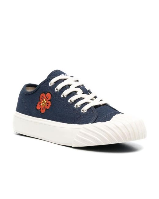 KENZO Blue School Boke Flower Lace-Up Sneakers