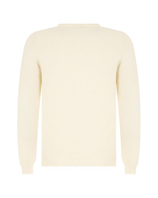 Roberto Collina White Crewneck Knit Sweater for men