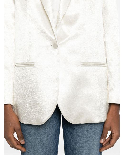 Alysi White Single-Breasted Jacket