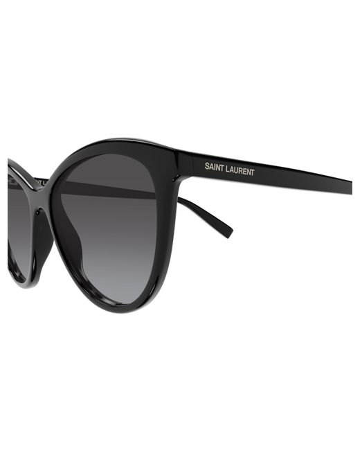 Saint Laurent Black Eyewear Cat-Eye Frame Sunglasses