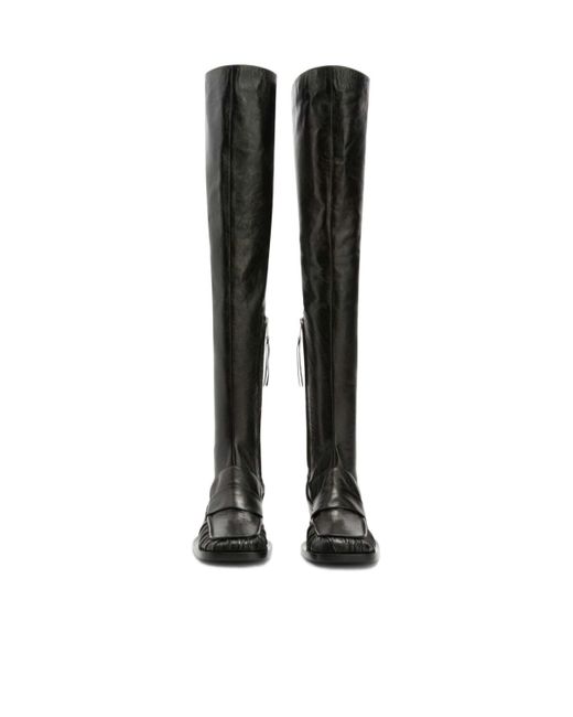 Jil Sander Black Thigh-High Boots