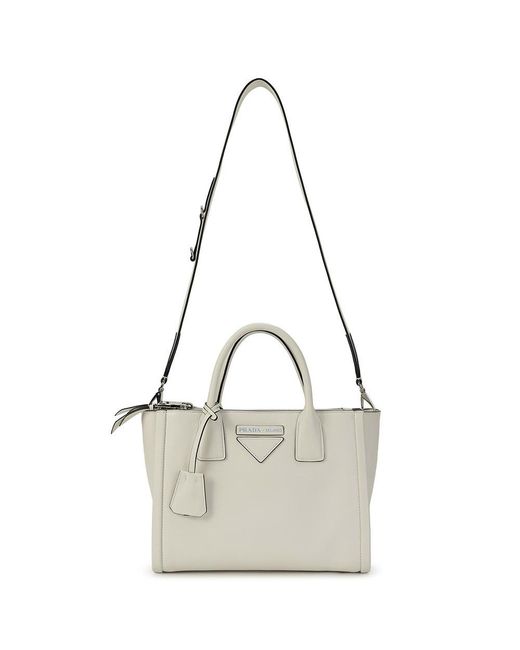 Prada Metallic Logo Details Handbag