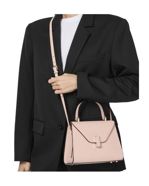 Valextra Pink Flap Shoulder Bag