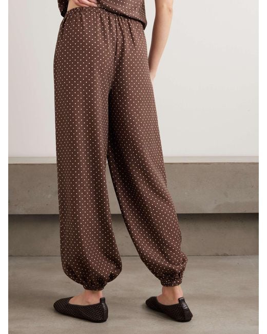 Posse Brown Polka Dot Tapered Pants