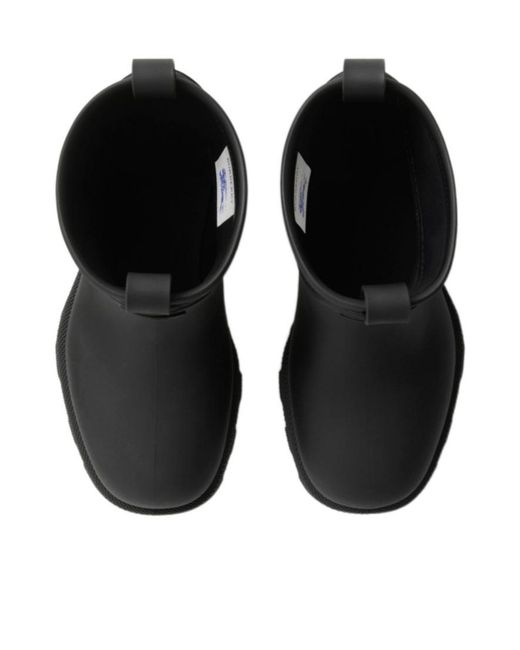 Burberry Black Marsh Stamp Low Boots