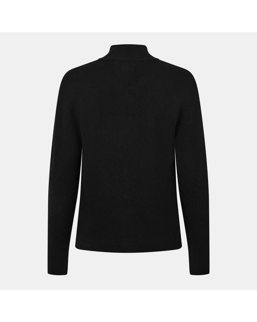 C P Company Black Mock-Neck Knit Jacket for men